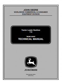 repair manual John Deere 110 Tractor Loader Backhoe TM1987 Technical Manual PDF