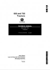 repair manual John Deere 650 & 750 Tractors Technical Manual TM1242 PDF