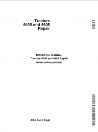 repair manual John Deere 6405 & 6605 Tractors John Deere Repair Technical Manual TM4866 PDF