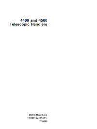 repair manual John Deere 4400 & 4500 Telescopic Handlers Technical Manual TM4541