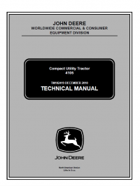 repair manual John Deere 4105 Compact Utility Tractor TM102419 Technical Manual PDF