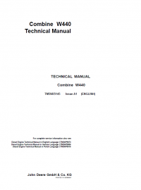repair manual John Deere Combine W440 Technical Manual TM5SR5145 PDF