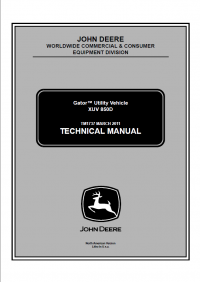 repair manual John Deere Gator Utility Vehicle XUV 850D TM1737 Technical Manual PDF