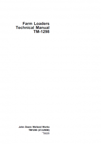 repair manual John Deere Farm Loaders Technical Manual TM1298