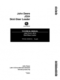repair manual John Deere JD24 Skid Steer Loader Technical Manual TM1042 PDF