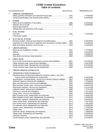 repair manual Case CX290 Crawler Excavators Service Manual PDF