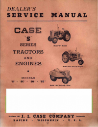 repair manual Case S Series Tractors & Engines Service Manual & Parts Catalog PDF