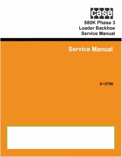 Case 580K Phase Iii 3 Loader Backhoe Service Shop Manual Parts Catalog Set Book