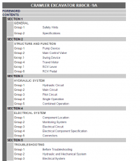 repair manual Hyundai Crawler Excavator R80CR-9A Service Manual PDF