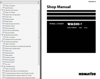repair manual Komatsu Wheel Loader WA500-7 Shop Manuals PDF