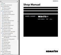 repair manual Komatsu Wheel Loader WA470-7 Shop Manuals PDF