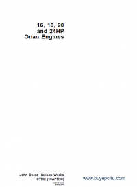 repair manual John Deere 16-18-20-24HP Onan Engine Component Technical Manual CTM2