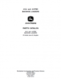 spare parts catalog John Deere 410J & 410TMC Backhoe Loader Parts Manual PDF PC10006