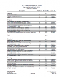 repair manual Case STX275, STX325, STX375, STX425, STX450 Tractors Service Manual PDF