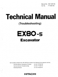 repair manual Hitachi EX80-5 Excavator Technical Manual (Troubleshooting) TT152E-NA PDF