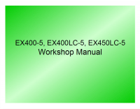 repair manual Hitachi EX400-5, EX400LC-5, EX450LC-5 Excavators Workshop Manual W166E00 PDF