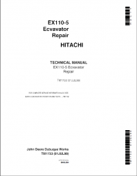 repair manual Hitachi EX110-5 Excavator Repair TM1733 Technical Manual PDF