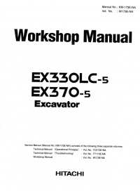 repair manual Hitachi EX330LC-5, EX370-5 Excavators Workshop Manual W173E-NA PDF