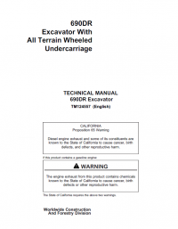 repair manual John Deere 690DR Excavator TM124557 Technical Manual PDF