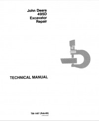 repair manual John Deere 495D Excavator Repair TM1457 Technical Manual PDF
