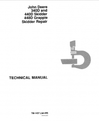 repair manual John Deere 340D, 440D, 448D Skidders Repair TM1437 Technical Manual PDF