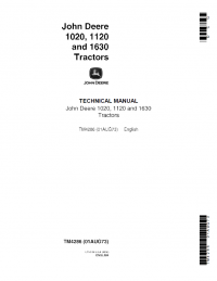 repair manual John Deere 1020, 1120, 1630 Tractors TM4286 Technical Manual PDF