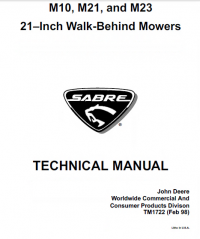 repair manual John Deere M10, M21, M23 21-Inch Walk-Behind Mowers TM1722 Technical Manual PDF