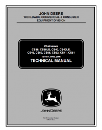 repair manual John Deere Chainsaws CS Series TM1917 Technical Manual PDF