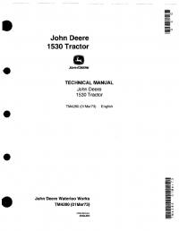 repair manual John Deere 1530 Tractor TM4280 Technical Manual PDF
