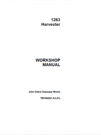 repair manual John Deere 1263 Harvester TM1962 Workshop Manual PDF