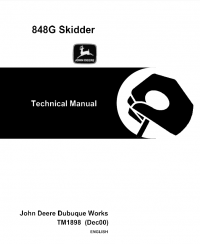 repair manual John Deere 848G Skidder TM1898 Technical Manual PDF