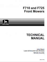 repair manual John Deere F710, F725 Front Mowers TM1493 Technical Manual PDF