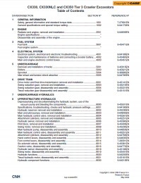 repair manual Case CX330, CX330NLC, CX350 Tier 3 Crawler Excavators Service Manual PDF
