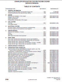 repair manual Case CX210B-CX230B-CX240B Crawler Excavators Service Manual PDF