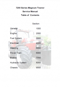 repair manual Сase IH 7200 Series Magnum Tractors Service Manual PDF