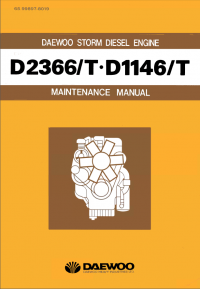 repair manual Daewoo Doosan Storm Diesel Engine D2366/T, D1146/T Maintenance Manual PDF