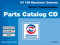 spare parts catalog Allison CLT755 Electronic Controls Series Transmissions Parts Catalog