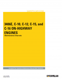 repair manual Caterpillar 3406E, C-10, C-12, C-15, C-16 On-Highway Engines Maintenance Intervals Manual PDF