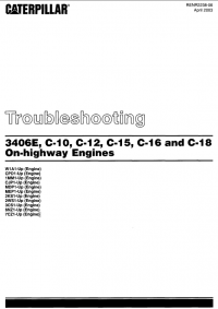 repair manual caterpillar 3406E, C-10, C-12, C-15, C-16, C-18 On-Highway Engines Troubleshooting Manual PDF