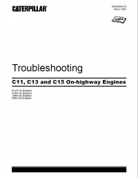repair manual Caterpillar C11, C13, C15 On-Highway Engines Troubleshooting Manual PDF