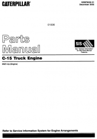 repair manual caterpillar C-15 Truck Engine Parts Manual PDF