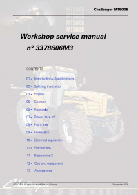 repair manual Challenger MT500B Workshop Service Manual PDF