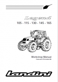 repair manual Landini Legend 105-115-130-145-165 Tractors Workshop Manual PDF