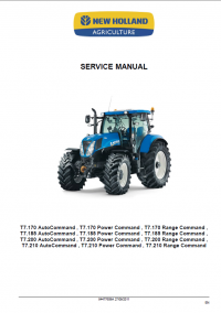 repair manual New Holland T7 Series Tractors Service Manual PDF