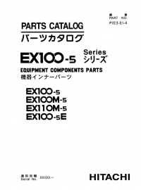 spare parts catalog Hitachi EX100-5 Series Equipment Components Parts Catalog (PIE3-EI-4) PDF