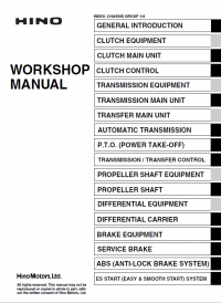 repair manual Hino FD1J, GD1J, FG1J, FL1J, FM1J Series Engine Workshop Manual PDF