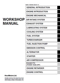 repair manual Hino J05C-TI Engine Workshop Manual PDF