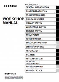 repair manual Hino J08C-TI Engine Workshop Manual
