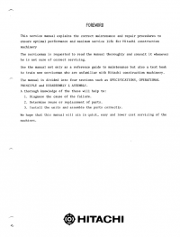 repair manual Hitachi UH801 Excavator Service Manual PDF
