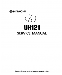 repair manual Hitachi UH121 Excavator Service Manual PDF